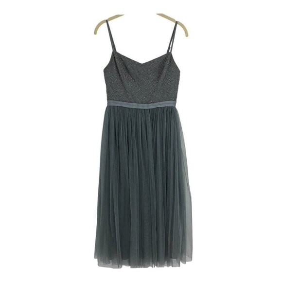 Needle & Thread Blue tinted Grey Coppelia Embellished Ballet Tulle Midi Dress 2 - Picture 2 of 16